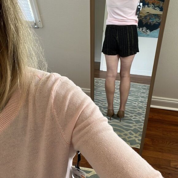 Francesca’s Wendy Lurex Black and Gold Drawstring Shorts Size XS - Picture 5 of 12